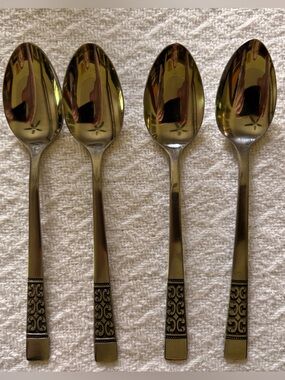 Stanley Roberts Stainless Korea Casa Vista 4 Teaspoons Spoons Flatware